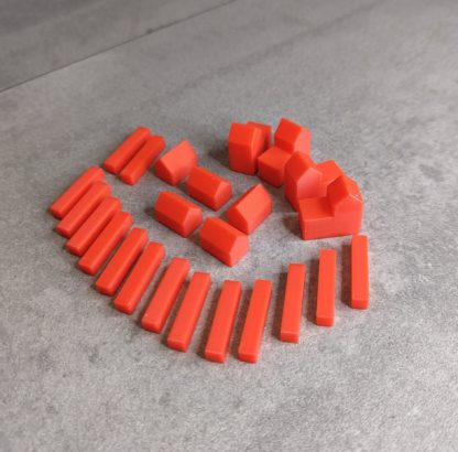 Set Ersatzhäuser für Siedler von Catan [4 Stadt - 5 Siedlungen - 15 Straßen] – Bild 5
