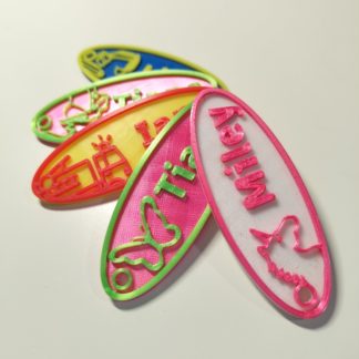 6x Zweifarbige Schlüsselanhänger personalisiert 2coloured Keychain personal individuell