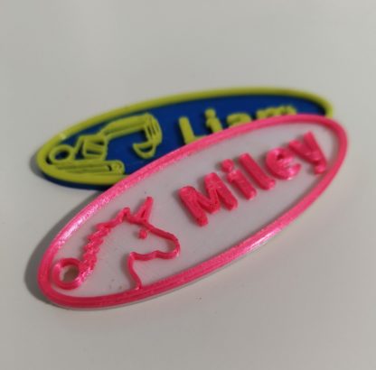 6x Zweifarbige Schlüsselanhänger personalisiert 2coloured Keychain personal individuell – Bild 5