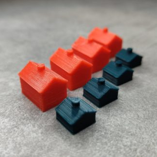 Set Ersatzhäuser für Monopoly [32 Häuser - 12 Hotels]