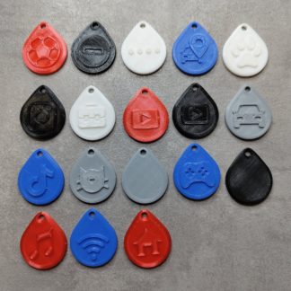 NFC Tag Anhänger / Keyholder viele verschiedene Farben und Motive - personalisierbar