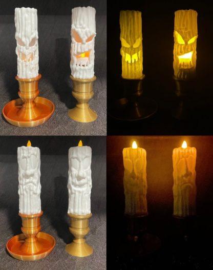 Creepy Candles - Halloween Kerzen - optionale Beleuchtung