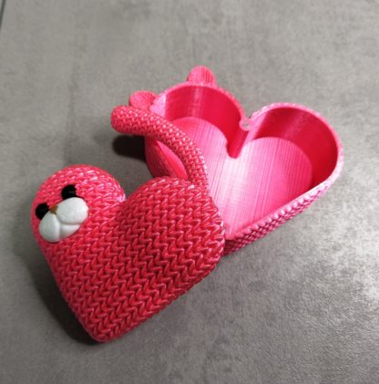 Schmuckkästchen / Jewelry-Box Knitted Heart Cat – Bild 3