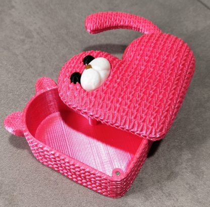 Schmuckkästchen / Jewelry-Box Knitted Heart Cat – Bild 4