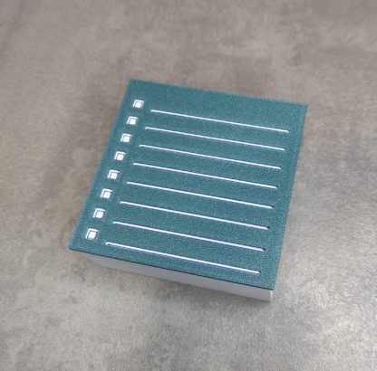 Schablone für Notizblock Checkliste und Linien aus dem 3D-Drucker – Individuell anpassbar – Bild 3