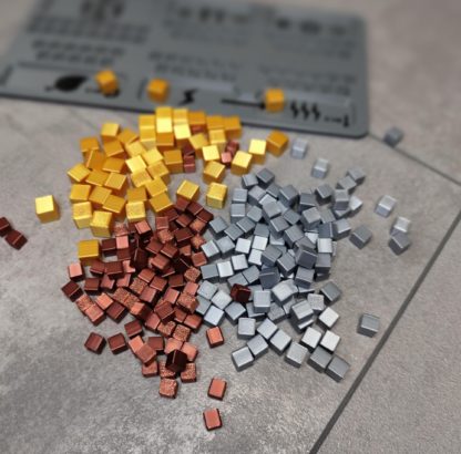 Hochwertige Ressourcenwürfel für Terraforming Mars – Set aus Gold, Silber & Kupfer– Perfekte Erweiterung für Ihr Brettspiel – Bild 5
