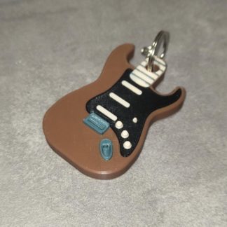 Fender Stratocaster Gitarren-Schlüsselanhänger – Geschenk für Musikliebhaber, Gitarristen Accessoire, E-Gitarren Schlüsselanhänger