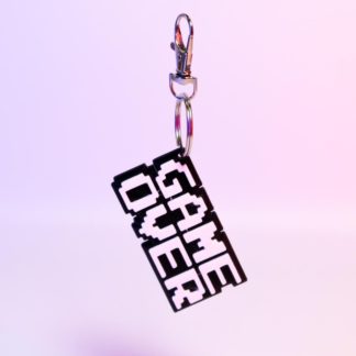 8-Bit "Game Over" Schlüsselanhänger – Retro Gaming Schlüsselanhänger, Geschenk für Gamer, 3D-Druck, Vintage Arcade Accessoire