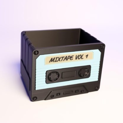 Retro-Kassette Schreibtisch-Organizer – Vintage Stiftehalter – Nostalgische Bürodeko im 80er Look für Musikliebhaber – Bild 2