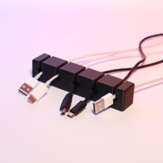 Kabel Organizer Block – Kabelhalter für 1-5 Kabel, modernes Design, starke Klebefläche, Schreibtisch Zubehör, minimalistisch, 3D-gedruckt