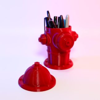 Cartoon Mini-Feuerhydrant 3D-Druck Behälter | Schreibtisch Deko & Aufbewahrung für Büroartikel | Bunt + witzig, langlebig + kompakt