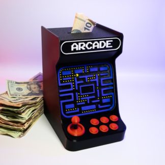 Arcade Spardose Retro Design – 3D gedruckt, nostalgisches Gaming-Feeling, interaktive Knöpfe – perfektes Geschenk für Gamer