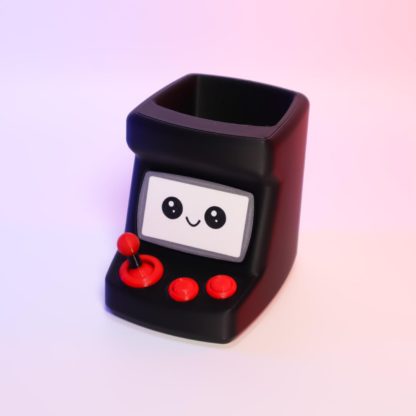 Arcade Schreibtisch-Buddy – Retro Gaming Organizer mit verschiedenen Gesichtern, Stifthalter oder Pflanzgefäß, ideal für Gamer – Bild 3
