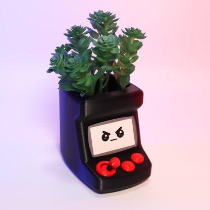 Arcade Schreibtisch-Buddy – Retro Gaming Organizer mit verschiedenen Gesichtern, Stifthalter oder Pflanzgefäß, ideal für Gamer – Bild 4
