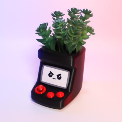 Arcade Schreibtisch-Buddy – Retro Gaming Organizer mit verschiedenen Gesichtern, Stifthalter oder Pflanzgefäß, ideal für Gamer – Bild 5