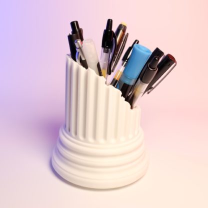 Antiker Römischer Säulen-Stiftehalter | 3D-gedrucktes Design | Einzigartige Schreibtischdeko für Geschichts- und Architektur-Liebhaber – Bild 3