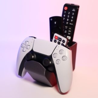 Controller Stand & Fernbedienungshalter - Gaming-Organizer mit 2 Fächern für Wohnzimmer, kompatibel mit PlayStation, Xbox, TV-Remotes