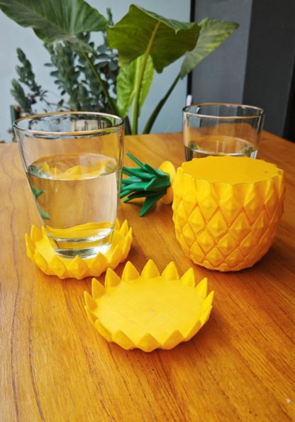 Stapelbares Ananas Untersetzer-Set