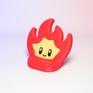 Kawaii Feuer Handyhalter - Niedlicher Smartphone Ständer für Schreibtisch, Vertikal & Horizontal, Praktisch + Stabil, Geschenkidee