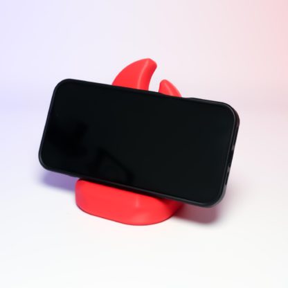 Kawaii Feuer Handyhalter - Niedlicher Smartphone Ständer für Schreibtisch, Vertikal & Horizontal, Praktisch + Stabil, Geschenkidee – Bild 3