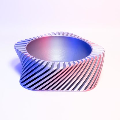 Twisted Cube Schale – Moderne 3D-gedruckte Schale, einzigartiges Design, geometrische Tischdeko, Snackschale oder dekoratives Highlight – Bild 4