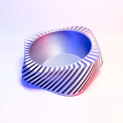 Twisted Cube Schale – Moderne 3D-gedruckte Schale, einzigartiges Design, geometrische Tischdeko, Snackschale oder dekoratives Highlight – Bild 5
