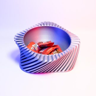 Twisted Cube Schale – Moderne 3D-gedruckte Schale, einzigartiges Design, geometrische Tischdeko, Snackschale oder dekoratives Highlight