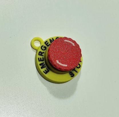 Emergency Stop Clicker Fidget – Schlüsselanhänger oder Standard, Anti-Stress-Spielzeug aus 3D-Druck, Technik-Gadget und Geschenkidee – Bild 2