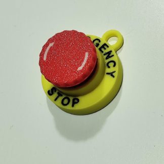 Emergency Stop Clicker Fidget – Schlüsselanhänger oder Standard, Anti-Stress-Spielzeug aus 3D-Druck, Technik-Gadget und Geschenkidee