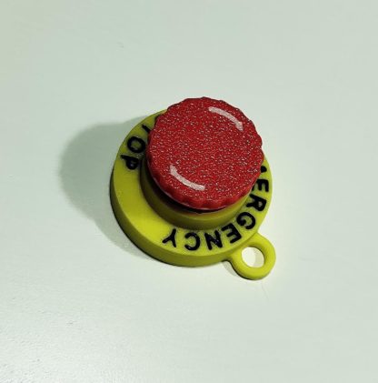Emergency Stop Clicker Fidget – Schlüsselanhänger oder Standard, Anti-Stress-Spielzeug aus 3D-Druck, Technik-Gadget und Geschenkidee – Bild 3