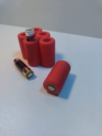 Batterie-Adapter AA zu C – 6er Set - Batteriehalter für AA-Batterien als C-Zellen-Ersatz, passgenau & wiederverwendbar – Bild 4