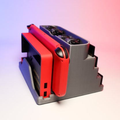 Nintendo Switch Dock XL Organizer – Platz für 28 Spiele, 4 Joy-Cons & 6 Bumper | Rutschfest, durchdacht – Bild 2