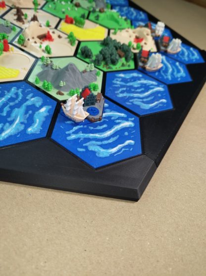 Rahmen für magnetische Hexagon-Kacheln – passend für Basisspiel + Erweiterung | Zubehör für Spielfeldorganisation (ohne Hexagons) – Bild 6