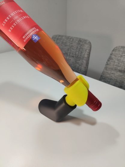LEGO Arm Weinflaschenhalter – origineller 3D-gedruckter Flaschenständer im Retro-Design | Geschenk für Männer, Gamer & LEGO-Fans