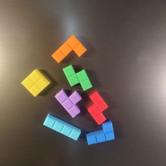 Tetris Kühlschrankmagnete – 3D-gedrucktes Set mit eingebetteten Magneten | Lizenzdesign by Moo Tag