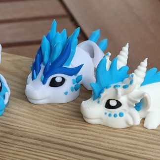 Beweglicher Flexi-Drache als 3D-Anhänger