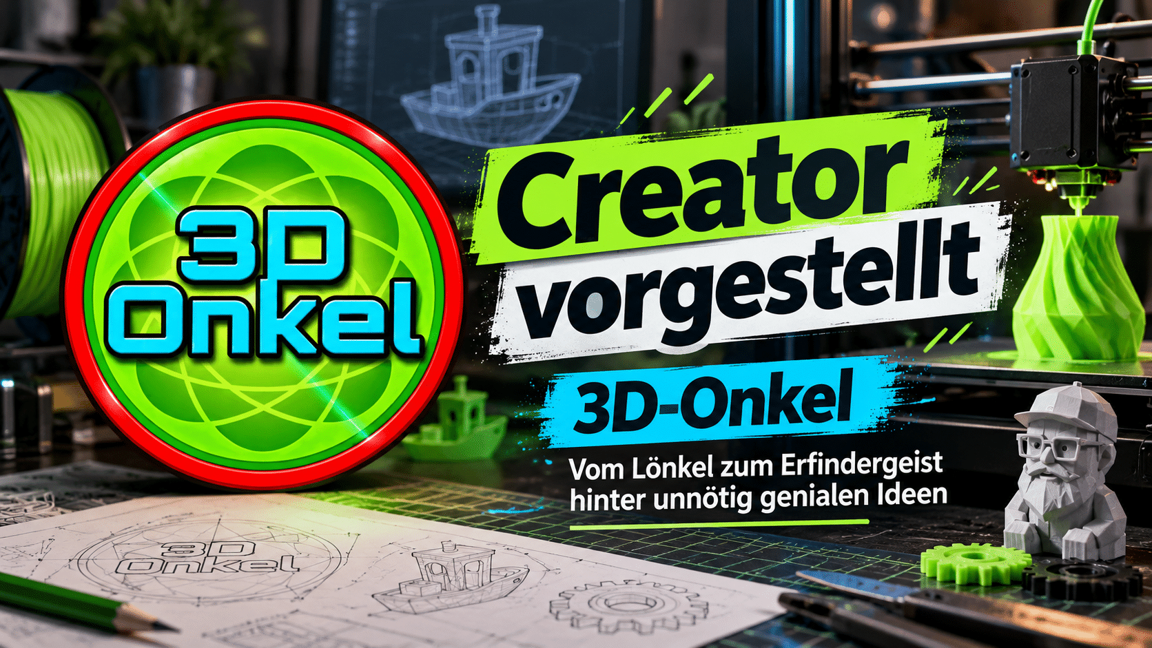 Beitragsbild zu Creator vorgestellt mit 3D-Onkel, 3D-Druck und Fusion