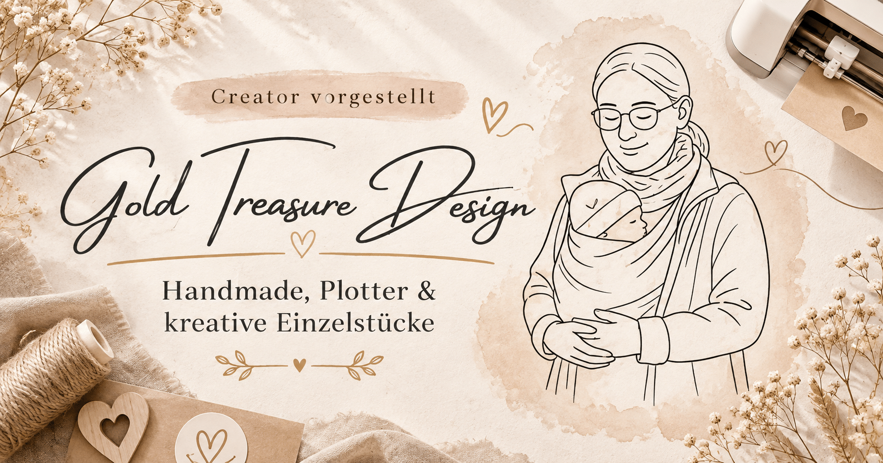 Gold Treasure Design – Creator vorgestellt mit Handmade, Plotter und kreativen Einzelstücken